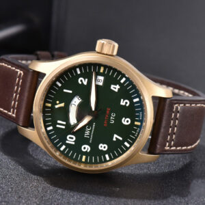 Pilot UTC Spitfire ZF 41MM “MJ271” Bronze Green Dial Brown Leather Strap A2836 - Image 11