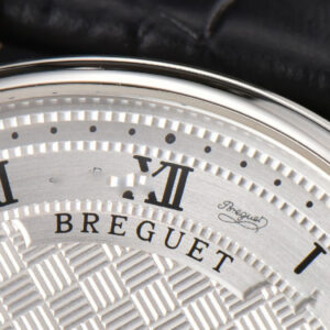 Classique 5177 40.5mm LTF White Textured Dial Roma Marker Black Leather Strap MY9015 - Image 14
