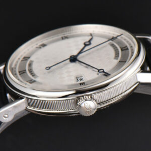 Classique 5177 40.5mm LTF White Textured Dial Roma Marker Black Leather Strap MY9015 - Image 18