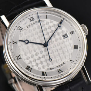 Classique 5177 40.5mm LTF White Textured Dial Roma Marker Black Leather Strap MY9015 - Image 19