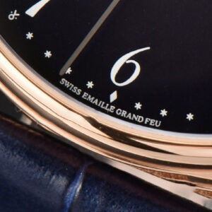 Classique 5177 40.5mm LTF RG Black Dial Digital Marker Blue Leather Strap MY9015 - Image 4
