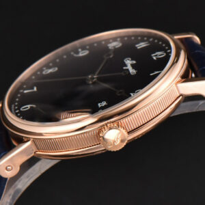 Classique 5177 40.5mm LTF RG Black Dial Digital Marker Blue Leather Strap MY9015 - Image 7