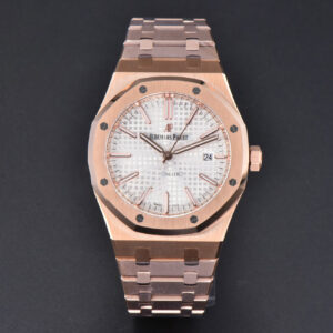 Royal Oak 15400 41mm RG IPF White Textured Dial RG Bracelet SA3120 - Image 6