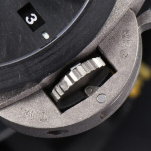 PAM1096 Luminor GMT 42mm Titanium VSF Black Dial Black Leather Strap P9011 - Image 7