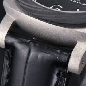 PAM1096 Luminor GMT 42mm Titanium VSF Black Dial Black Leather Strap P9011 - Image 8