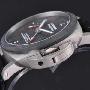 PAM1096 Luminor GMT 42mm Titanium VSF Black Dial Black Leather Strap P9011 - Image 9