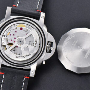 PAM732 TTF 44MM Black Dial Black Leather Strap P9010 - Image 3