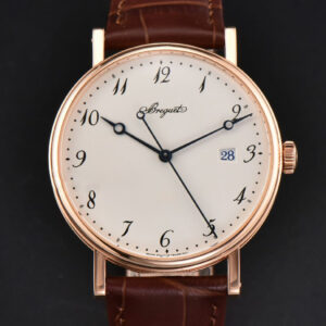 Classique 5177 40.5mm LTF RG White Dial Digital Marker Brown Leather Strap MY9015