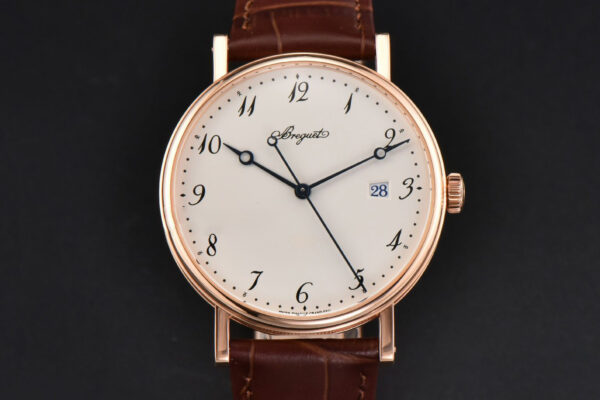 Classique 5177 40.5mm LTF RG White Dial Digital Marker Brown Leather Strap MY9015