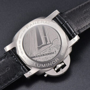 PAM1096 Luminor GMT 42mm Titanium VSF Black Dial Black Leather Strap P9011 - Image 21