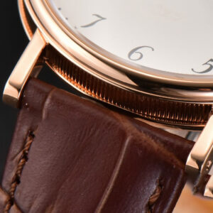 Classique 5177 40.5mm LTF RG White Dial Digital Marker Brown Leather Strap MY9015 - Image 10