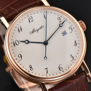Classique 5177 40.5mm LTF RG White Dial Digital Marker Brown Leather Strap MY9015 - Image 12
