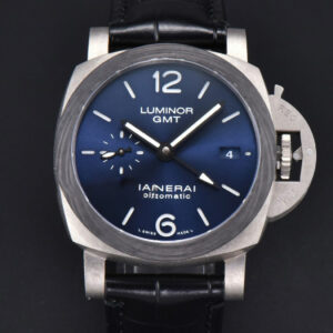 PAM1279 Luminor GMT 42mm Titanium VSF Blue Dial Black Leather Strap P9011