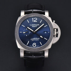 PAM1279 Luminor GMT 42mm Titanium VSF Blue Dial Black Leather Strap P9011 - Image 14
