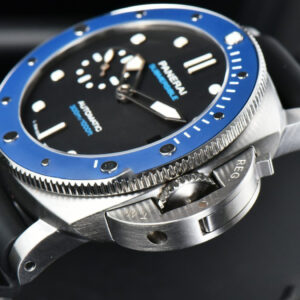 PAM1209 Submersible 42mm VSF Black Dial Blue Bezel Black Rubber Strap P9000 - Image 6