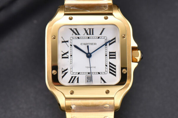 Santos de Cartier XL BVF 40MM YG White Dial YG Bracelet MIYOTA 9015