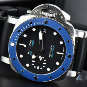 PAM1209 Submersible 42mm VSF Black Dial Blue Bezel Black Rubber Strap P9000 - Image 8