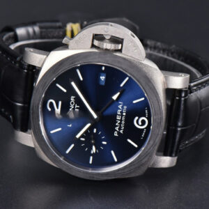PAM1279 Luminor GMT 42mm Titanium VSF Blue Dial Black Leather Strap P9011 - Image 24