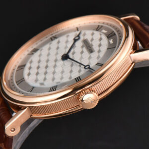 Classique 5177 38.5mm LTF RG White Textured Dial Roma Marker Brown Leather Strap MY9015 - Image 19