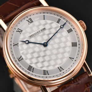 Classique 5177 38.5mm LTF RG White Textured Dial Roma Marker Brown Leather Strap MY9015 - Image 20
