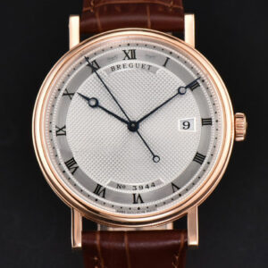 Classique 5177 40.5mm LTF RG White Dots Dial Roma Marker Brown Leather Strap MY9015