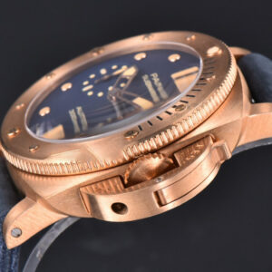 PAM1074 Submersible Quaranta Bronze 42mm VSF Blue Dial Blue Leather Strap P900 - Image 8
