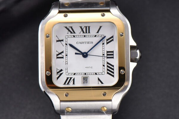 Santos de Cartier XL BVF 40MM YG/SS White Dial YG/SS Bracelet MIYOTA 9015