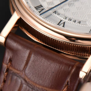 Classique 5177 40.5mm LTF RG White Textured Dial Roma Marker Brown Leather Strap MY9015 - Image 13