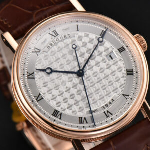 Classique 5177 40.5mm LTF RG White Textured Dial Roma Marker Brown Leather Strap MY9015 - Image 15