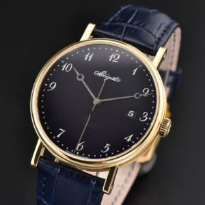 Classique 5177 40.5mm LTF YG Black Dial Digital Marker Blue Leather Strap MY9015 - Image 4