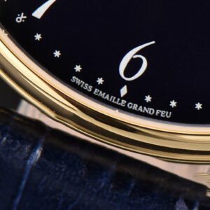 Classique 5177 40.5mm LTF YG Black Dial Digital Marker Blue Leather Strap MY9015 - Image 8