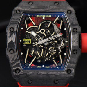 RM035-02 Real NTPT ZF Skeleton Dial Red Rubber Strap NH05A V5