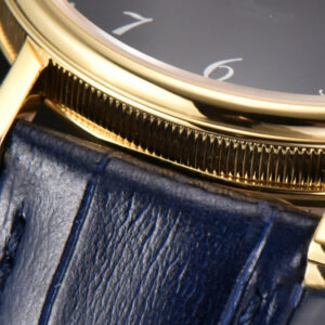 Classique 5177 40.5mm LTF YG Black Dial Digital Marker Blue Leather Strap MY9015 - Image 9