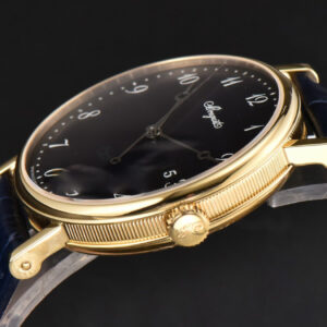 Classique 5177 40.5mm LTF YG Black Dial Digital Marker Blue Leather Strap MY9015 - Image 10
