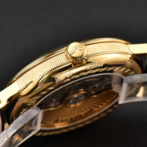 Classique 5177 40.5mm LTF YG Black Dial Digital Marker Blue Leather Strap MY9015 - Image 13