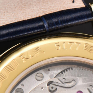 Classique 5177 40.5mm LTF YG Black Dial Digital Marker Blue Leather Strap MY9015 - Image 18