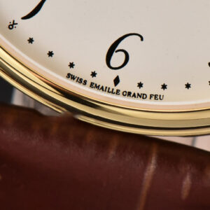 Classique 5177 40.5mm LTF YG White Dial Digital Marker Brown Leather Strap MY9015 - Image 12