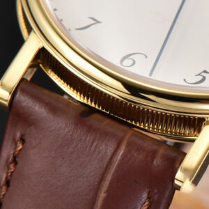 Classique 5177 40.5mm LTF YG White Dial Digital Marker Brown Leather Strap MY9015 - Image 14