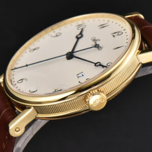 Classique 5177 40.5mm LTF YG White Dial Digital Marker Brown Leather Strap MY9015 - Image 15