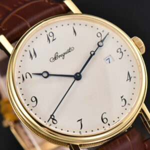 Classique 5177 40.5mm LTF YG White Dial Digital Marker Brown Leather Strap MY9015 - Image 16