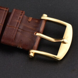Classique 5177 38.5mm LTF YG White Textured Dial Roma Marker Brown Leather Strap MY9015 - Image 6