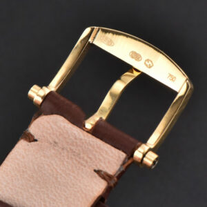 Classique 5177 38.5mm LTF YG White Textured Dial Roma Marker Brown Leather Strap MY9015 - Image 7