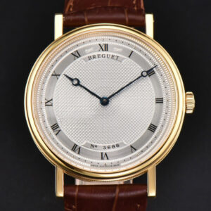 Classique 5177 38.5mm LTF YG White Dots Dial Roma Marker Brown Leather Strap MY9015