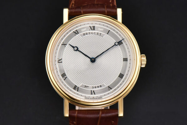 Classique 5177 38.5mm LTF YG White Dots Dial Roma Marker Brown Leather Strap MY9015