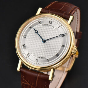 Classique 5177 38.5mm LTF YG White Dots Dial Roma Marker Brown Leather Strap MY9015 - Image 12