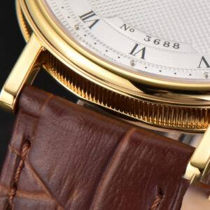 Classique 5177 38.5mm LTF YG White Dots Dial Roma Marker Brown Leather Strap MY9015 - Image 16