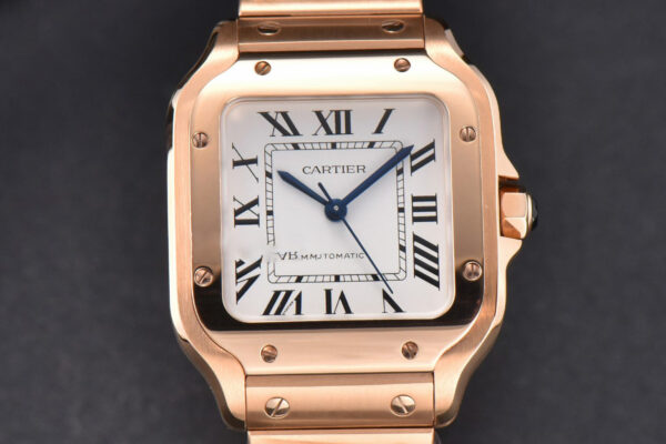 Santos de Cartier Medium BVF 35MM RG White Dial RG Bracelet MIYOTA 9015