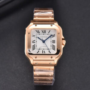 Santos de Cartier Medium BVF 35MM RG White Dial RG Bracelet MIYOTA 9015 - Image 3