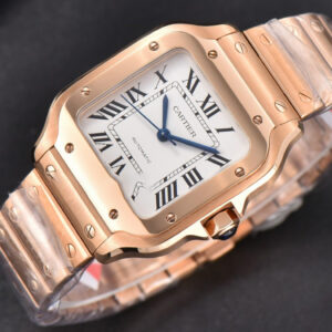 Santos de Cartier Medium BVF 35MM RG White Dial RG Bracelet MIYOTA 9015 - Image 4