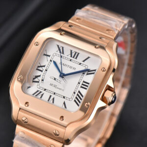 Santos de Cartier Medium BVF 35MM RG White Dial RG Bracelet MIYOTA 9015 - Image 5